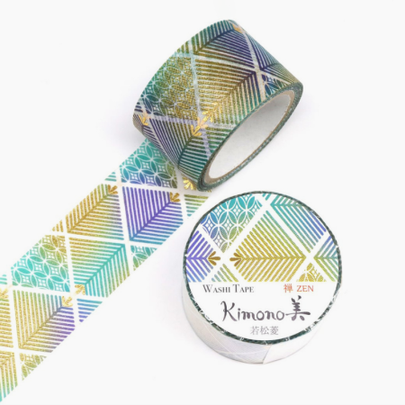 Kamiiso Kimono Series Washi Tape - Wide - Wakamatsu Ryo